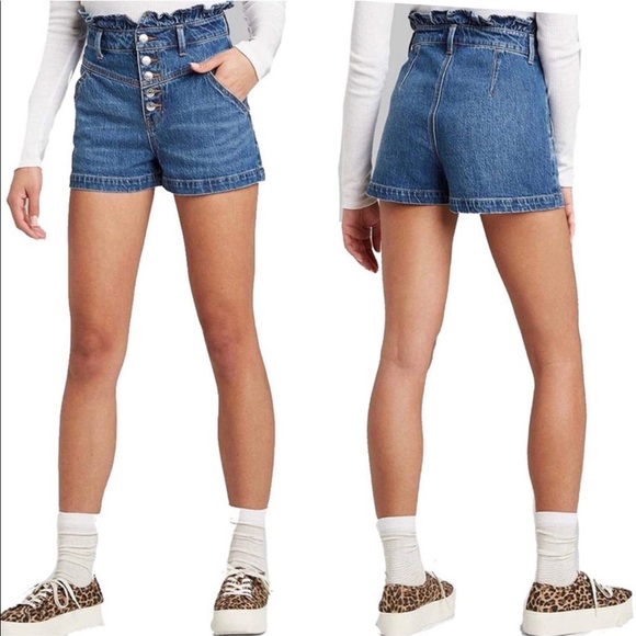 wild fable Denim - Ruffle High Waist Shorts